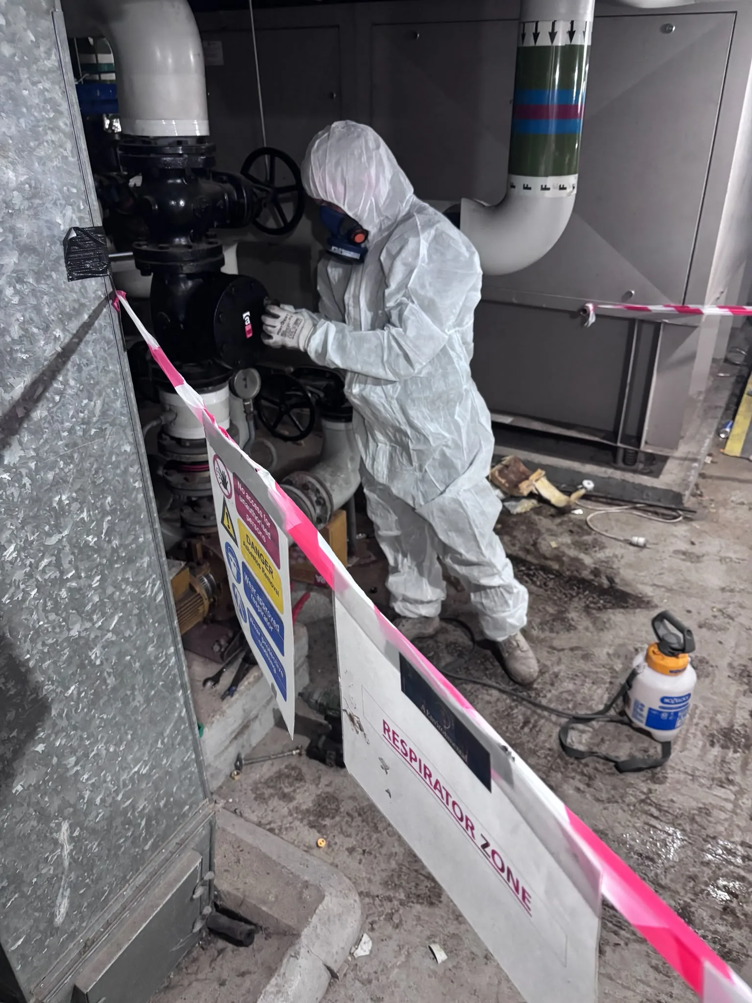 Asbestos artex removal from concrete soffit in Finsbury Park